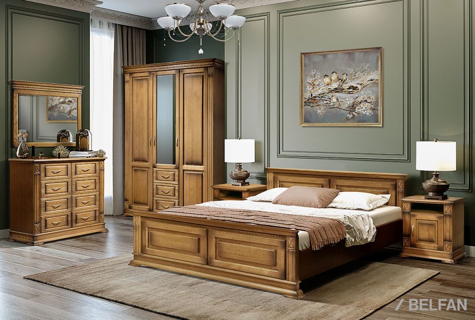 Тумба прикроватная "Верди Люкс" массив и шпон дуба 3