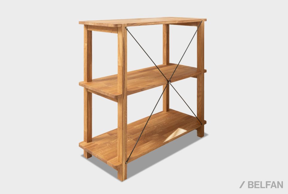 Стеллаж "Арт" 2 массив дуба 1