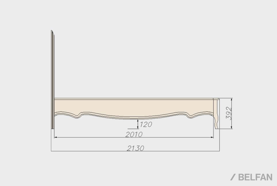 Кровать комбинированная "Трио" массив и шпон дуба 2