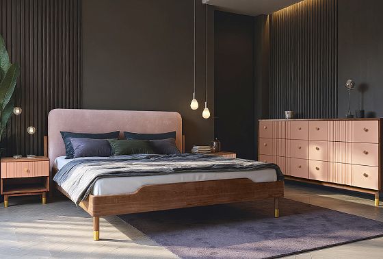 Тумба прикроватная "Меридиан" (с нишей) массив дуба, МДФ 5