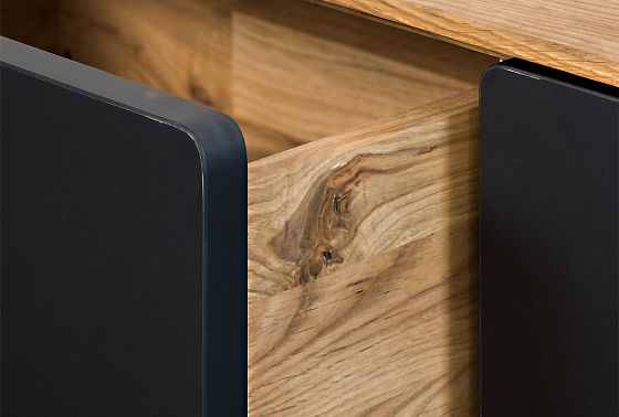 Тумба "Норман" 3 с нишей (левая) массив дуба, МДФ, металл 10