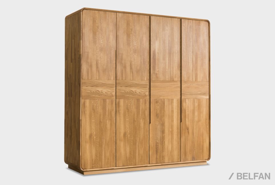 Шкаф для одежды 4-х дверный "Монблан" массив дуба 2