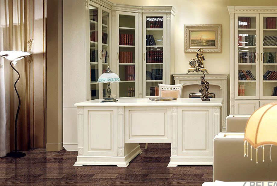 Стол письменный "Верди Люкс 7" массив и шпон дуба 1