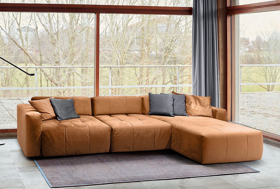 "Аполло W" диван с оттоманкой; нераскл.; 11L+10+08; правый; начальная группа ткани