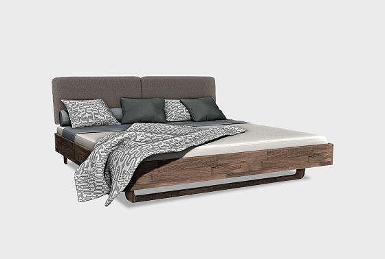 Кровать "Уоллстрит" (мягкое изголовье) массив дуба 3