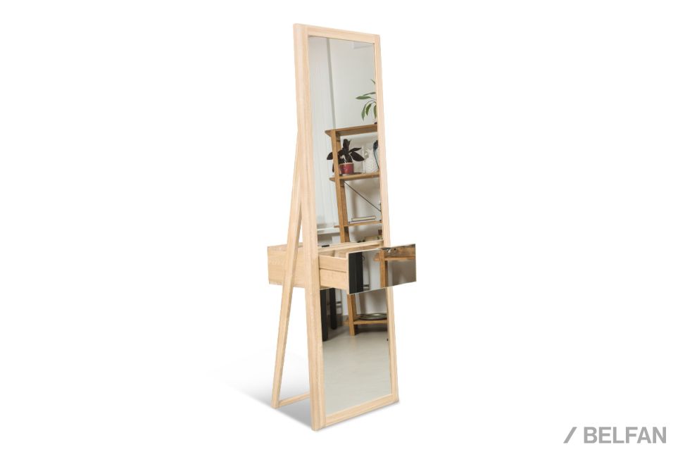 Зеркало напольное "Арт" массив дуба 1