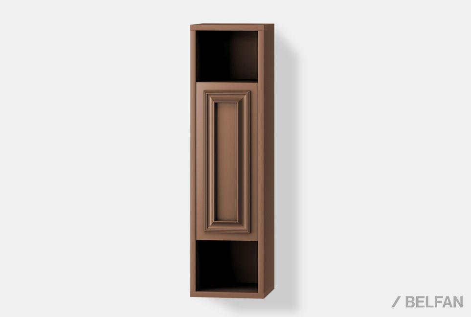 Шкаф настенный "Сакраменто" (левый) массив и шпон дуба, МДФ 1