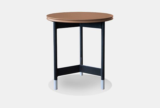 Стол журнальный "Сакраменто" (прикроватный) МДФ, шпон дуба, металл 2