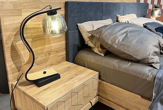 Кровать "Этна" (комбинированная) массив дуба, металл 7