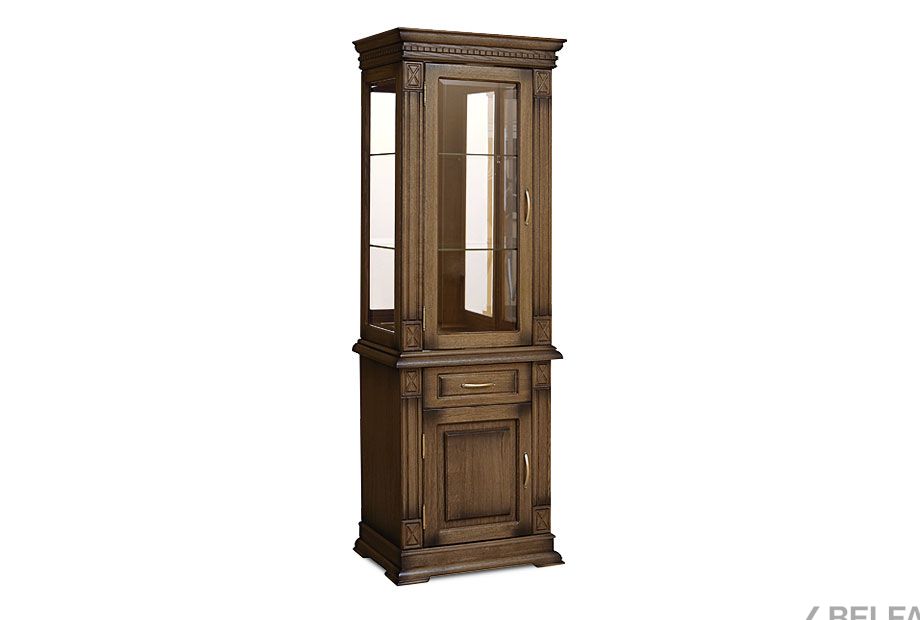 Шкаф комбинированный "Верди Люкс 1з" массив и шпон дуба 1