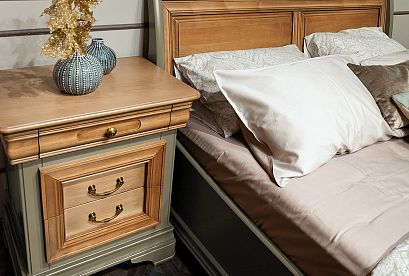 Тумба прикроватная "Оливия"; *ММ-347-03; олива