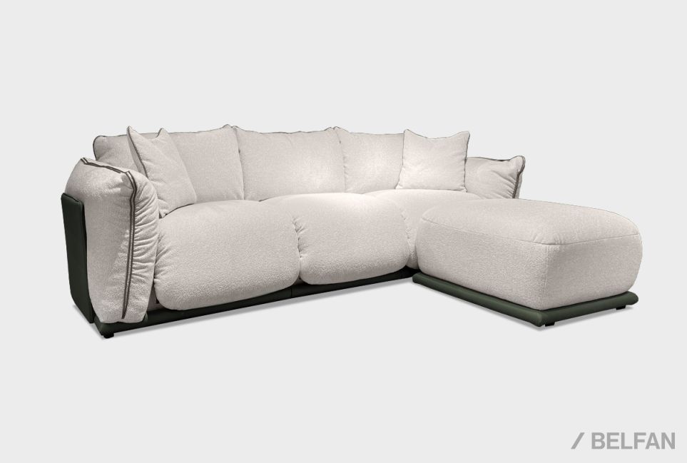 "Ферре" диван 3-х местный с пуфом 1