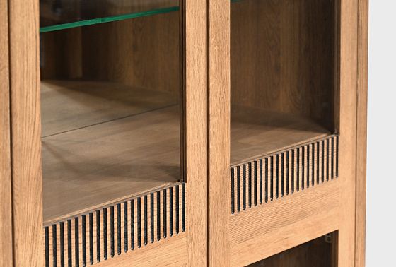 Тумба высокая "Бергамо" (стекло) массив дуба 10