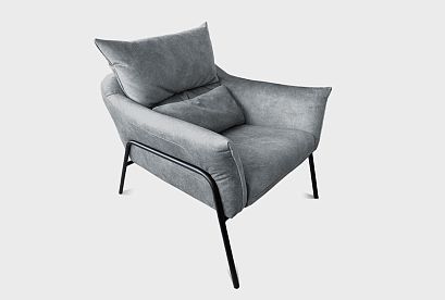 "Купер" кресло; нераскл.; 12; металл черный; Aurora grey (35324); (гр. 2/АБ)