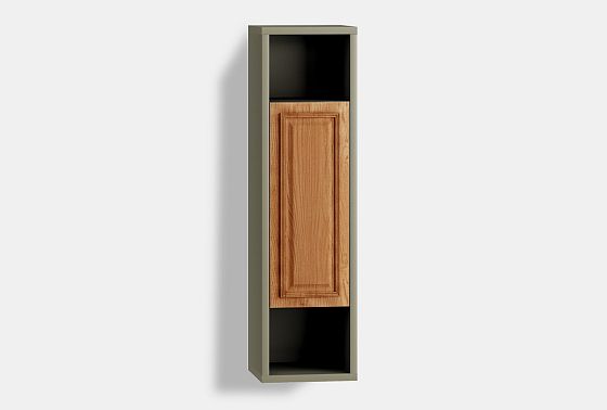 Шкаф настенный "Сакраменто" (правый) массив и шпон дуба, МДФ 7