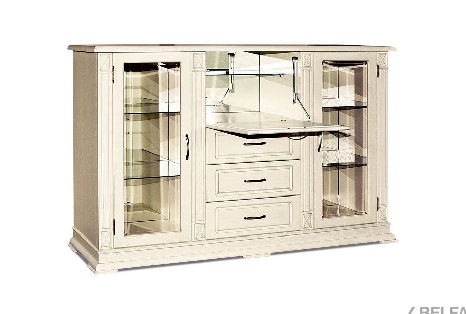 Тумба "Верди Люкс 3/2з" массив и шпон дуба 1