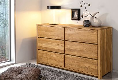 Комод 2-х секционный "Норд"; 6 ящиков; бейц-масло