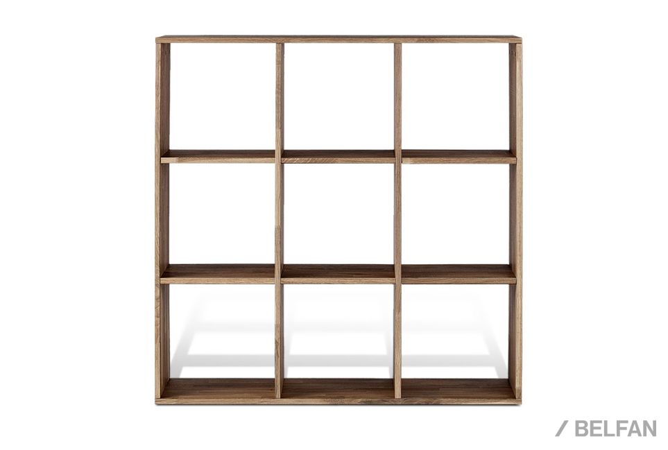 Стеллаж "Арт" 3x3 массив дуба 1
