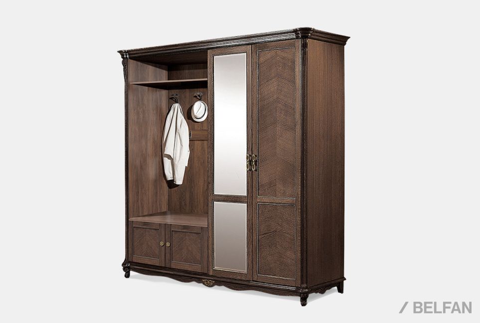 Шкаф комбинированный "Алези 2з" массив и шпон дуба 1