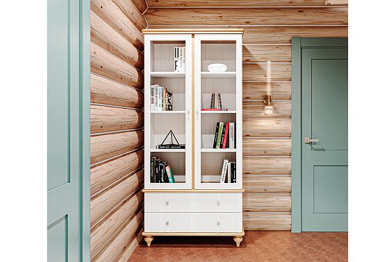 Шкаф для посуды "Рандеву" 22 массив сосны 7