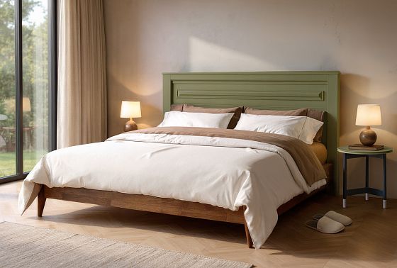 Кровать "Сакраменто" массив и шпон дуба, МДФ 3