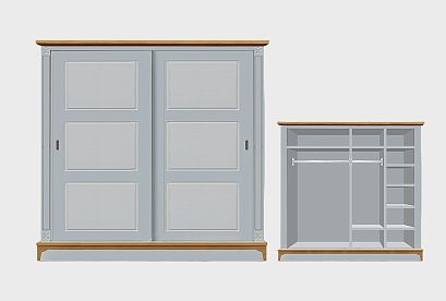 Шкаф-купе 2-х дверный «Бриансон»; *А-020.5305; муссон+дуб