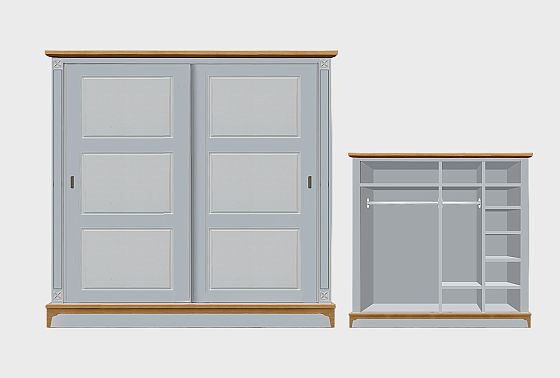 Шкаф-купе 2-х дверный "Бриансон" массив и шпон дуба, МДФ 6