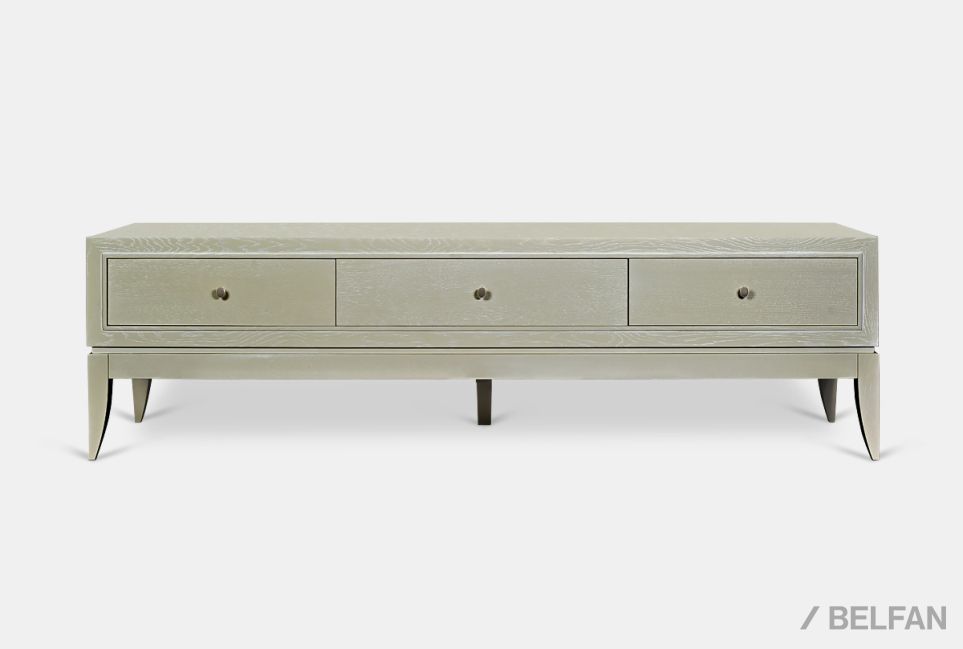 Тумба под ТВ "Коста" массив и шпон дуба 2