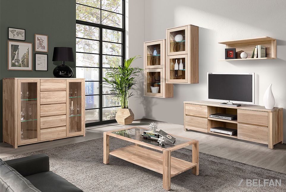 Шкаф навесной 1-но секц. вертикальный "Норд" (левый) массив дуба 3