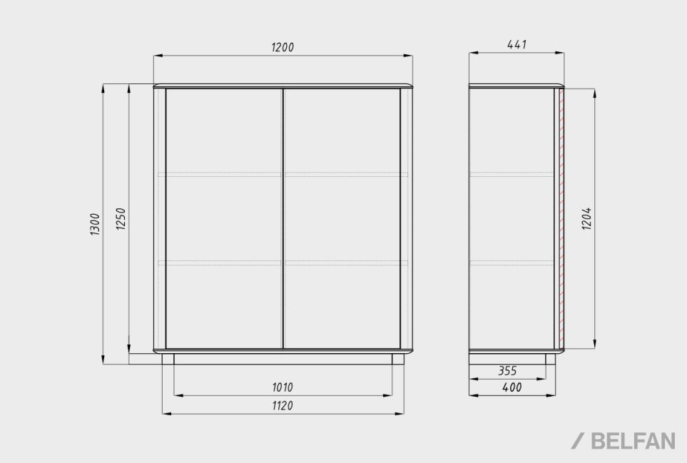 Тумба высокая «Тор» массив дуба 3