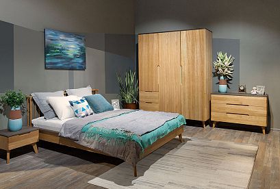 Тумба прикроватная "Элва" B-1; *ВМФ-1570; бейц-масло, графит