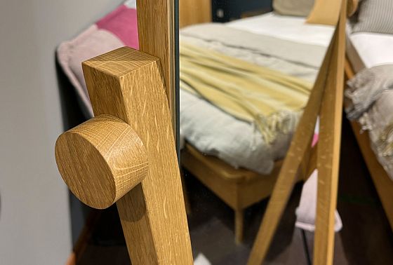 Зеркало напольное "Элва" массив и шпон дуба 4