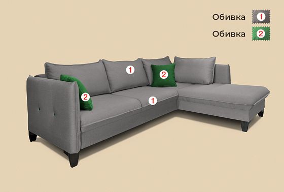 "Морган" диван угловой с оттоманкой  4