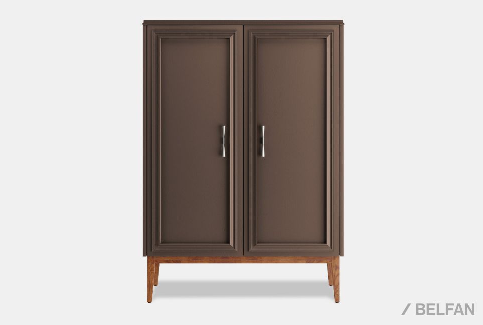 Тумба высокая "Сакраменто" массив и шпон дуба, МДФ 1