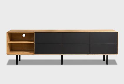 Тумба под ТВ высокая "Норман" 4 с нишей (левая)