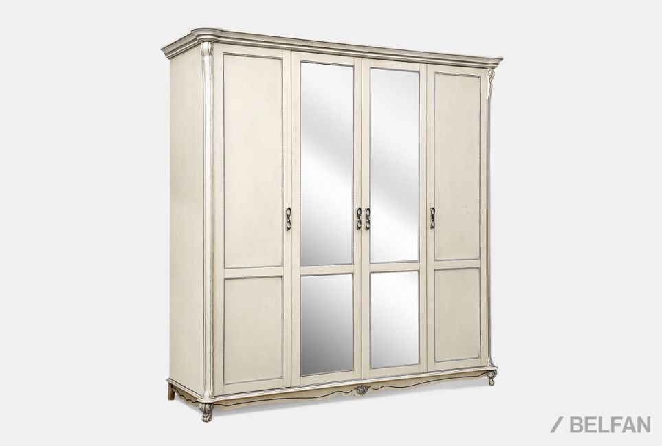 Шкаф 4-х дв. "Алези" массив и шпон дуба 1