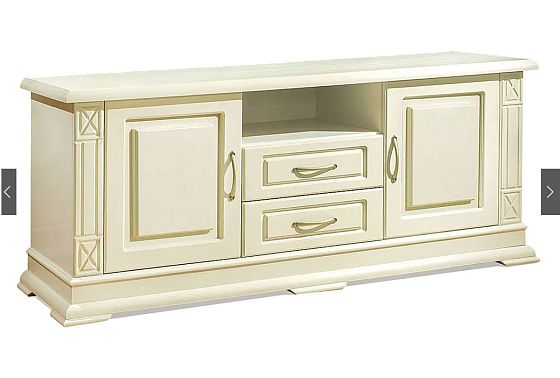 Тумба под ТВ "Верди Люкс ТВ2/1" (глухие двери) массив и шпон дуба 4