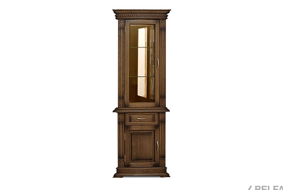 Шкаф комбинированный "Верди Люкс 1з" массив и шпон дуба 2