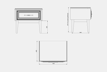 Тумба прикроватная "Сакраменто"; *А-016.03; сумеречный, орех