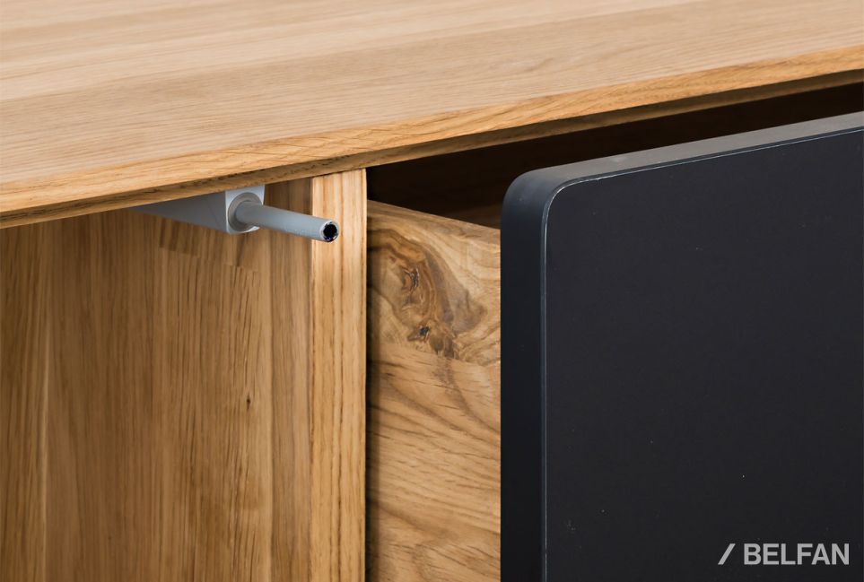 Тумба "Норман" 3 (с ящиками) массив дуба, МДФ, металл 3