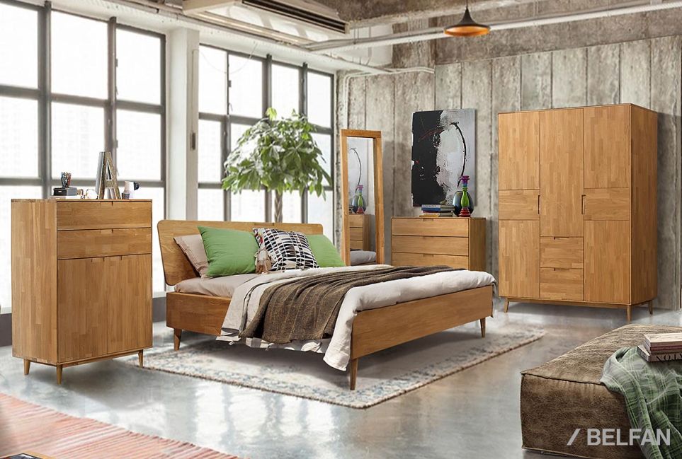 Шкаф для одежды 3-х дверный "Ирвинг" массив дуба 4