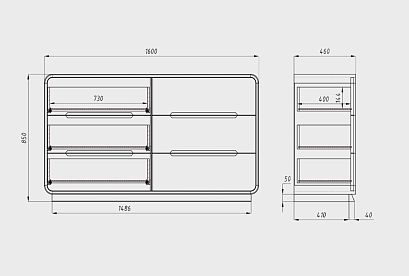 Комод "Монблан" 6; бейц-масло