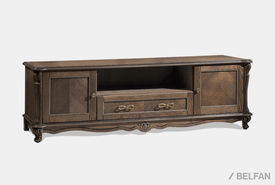 Тумба под ТВ "Алези 22" массив и шпон дуба 1