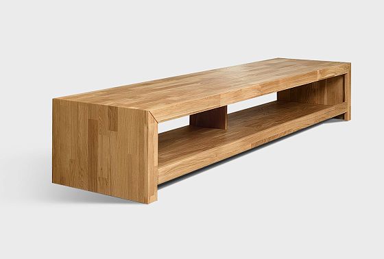 Тумба под ТВ "Арт" 140 (с нишами) массив дуба 5