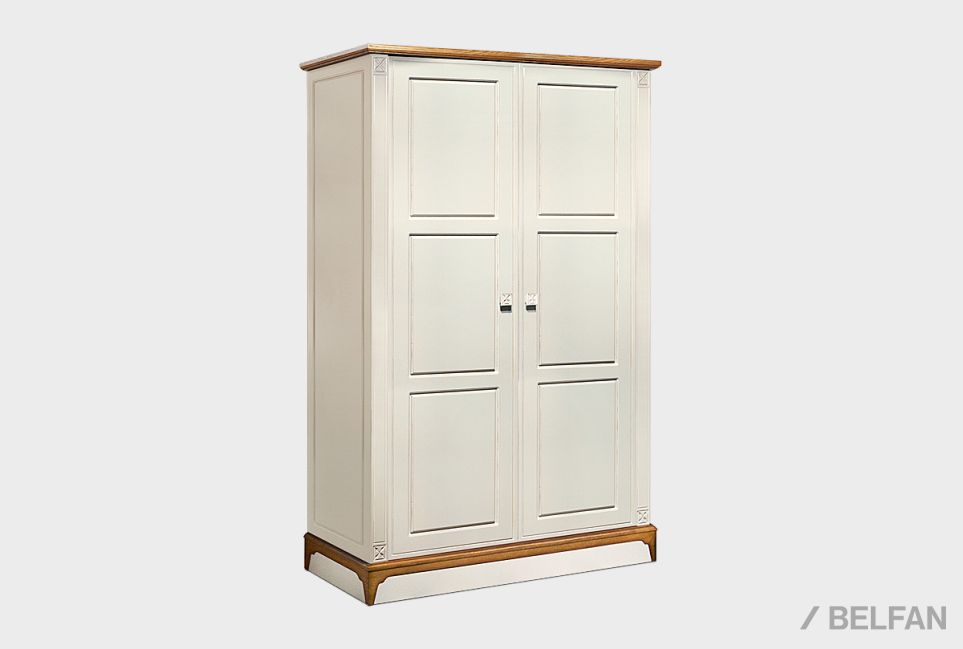 Шкаф для одежды 2-х дверный "Бриансон" массив и шпон дуба, МДФ 1