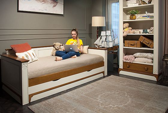 Стеллаж "Бриансон" массив и шпон дуба, МДФ 5