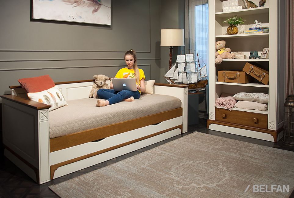 Стеллаж "Бриансон" массив и шпон дуба, МДФ 5