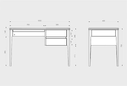 Стол письменный "Уоллстрит"; *А-012.13.1; к-бейц-масло, ф-антрацит, вст-бейц-масло