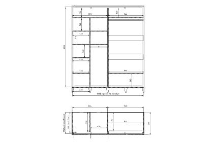 Шкаф для одежды 4-х дверный «Дакота» (с зеркалом)