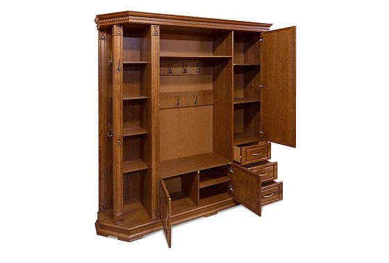 Шкаф комбинированный "Верди Люкс" 2 массив и шпон дуба 3